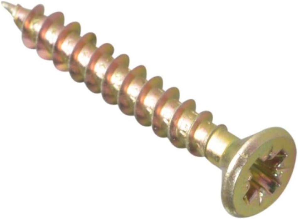 Multi-Purpose Single Thread Screws | 4.5 x 35mm | Zinc Yellow Passivated | Box 200