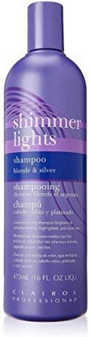 Clairol Shimmer Lights Shampoo, For Blonde And Silver Hair (16 oz / 473 ml)