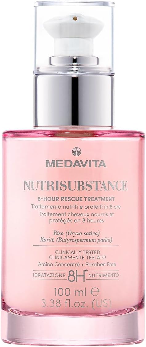 Medavita | Nutrisubstance 8-Hour Rescue Treatment, 100ml, Overnight Hair Treatment, Hydration and Shine
