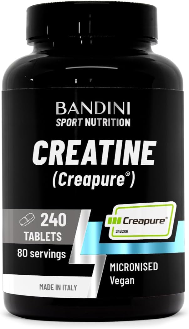 Bandini® Creatine CREAPURE® Monohydrate 240 Tablets - for ATP and Recovery | Supplement for Training, Sport, Gym and Pre Workout - 100% Vegan - Based on pure Creatin Monohydrate