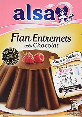 Alsa - Flan Fondant tres Chocolat - Chocolate flan Baking Mix x4-232g