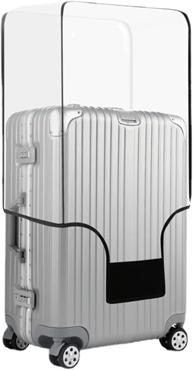 SUZEYEN 30 Inch Transparent Luggage Cover – Waterproof PVC Suitcase Protector, Durable & Clear Travel Case Cover for Checked Bags, Ideal for Business & Vacation Trips