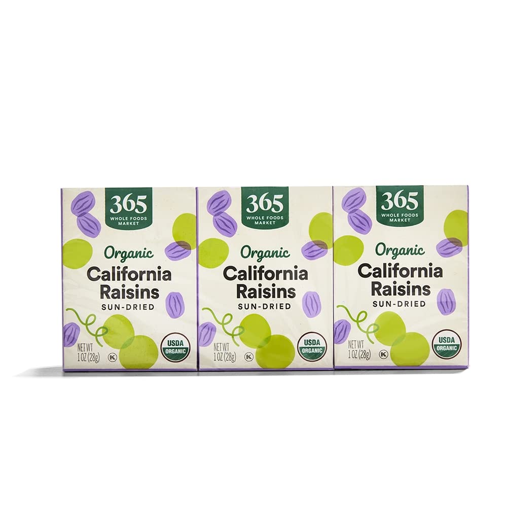 365 by Whole Foods Market, Organic Raisins 6 Count, 1 OZ