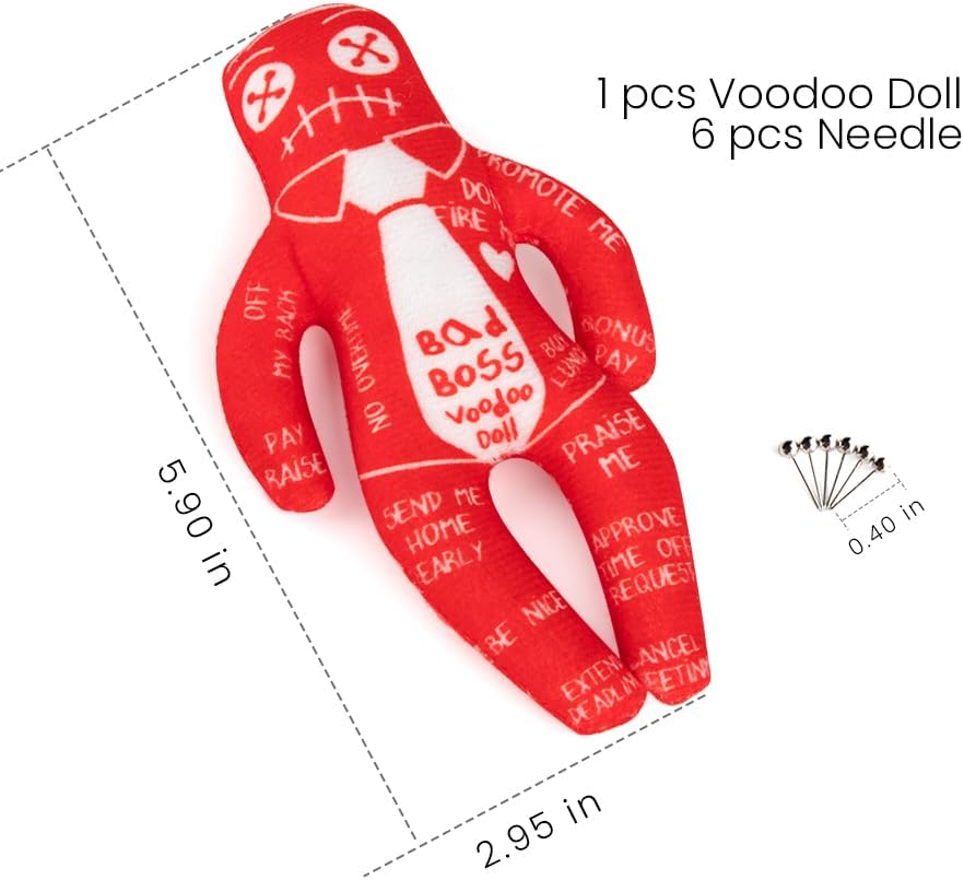 MyMealivos Personalized Ghost Doll Revenge Voodoo Doll Relieve Stress Horror Doll for Halloween Christmas Birthday Gift Ornament Decoration(Red)