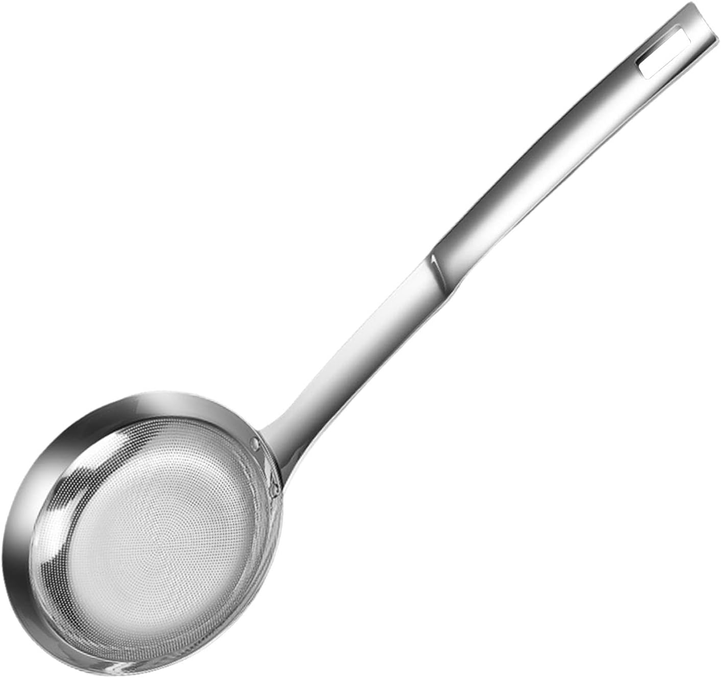 Stainless Steel Grout Skimmer for Cooking, Fine Mesh Strainer, Hiware Stainless Steel Skimmer Spoon, Fine Mesh Food Strainer for Grease, Strainer Spoon in AC