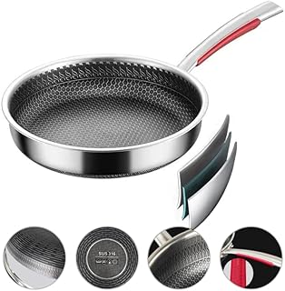 Hybrid 10 inch Non Stick Frying Pans,Frying Pans Nonstick,PFOA Free Cookware,non stick Stainless Steel Skillets, Works on Induction,Ceramic and Gas Cooktops,Dishwasher and Oven Safe