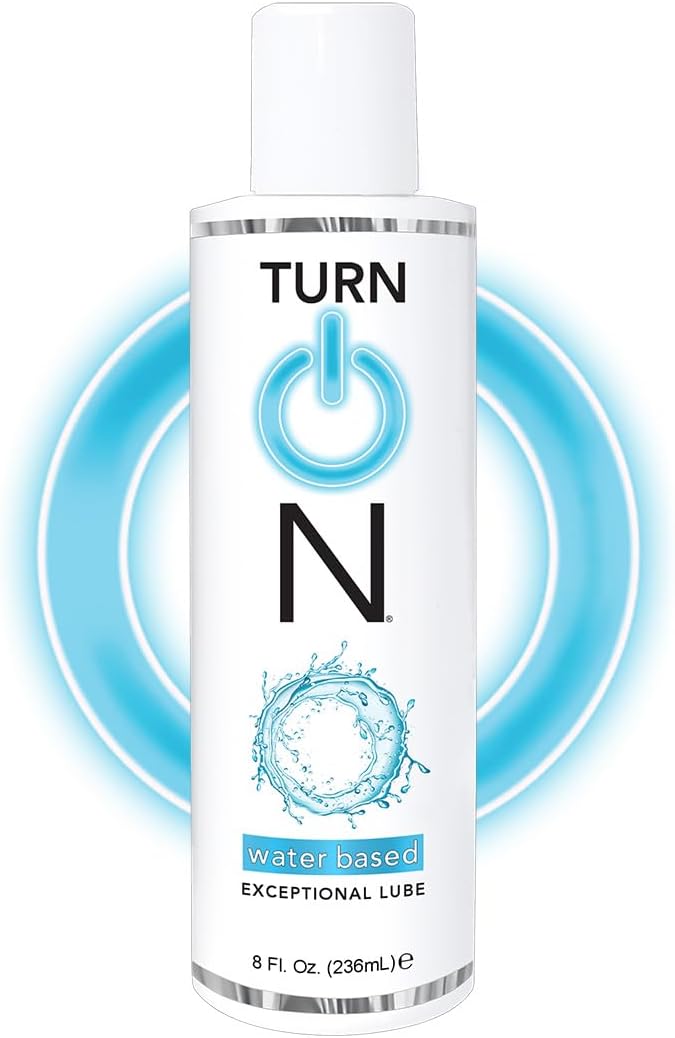 Turn On Water-Based Premium Personal Lubricant | Long Lasting, Ph Balanced, Hypoallergenic, Condom Safe Lube for Men, Women, and Couples, 8 fl oz