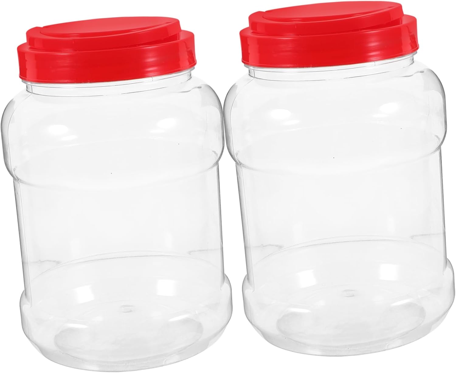 2pcs Plastic Food Storage Jars Airtight Lid Versatile Tea and Canisters for Home Organization for Dried Fruits and Pantry Staples