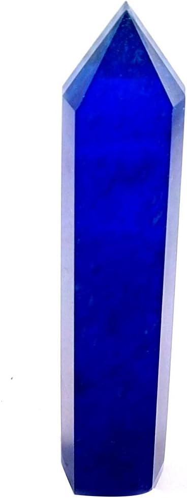 Blue Pretty Smelt Quartz Crystal Single Terminated Wand Healing 10cm