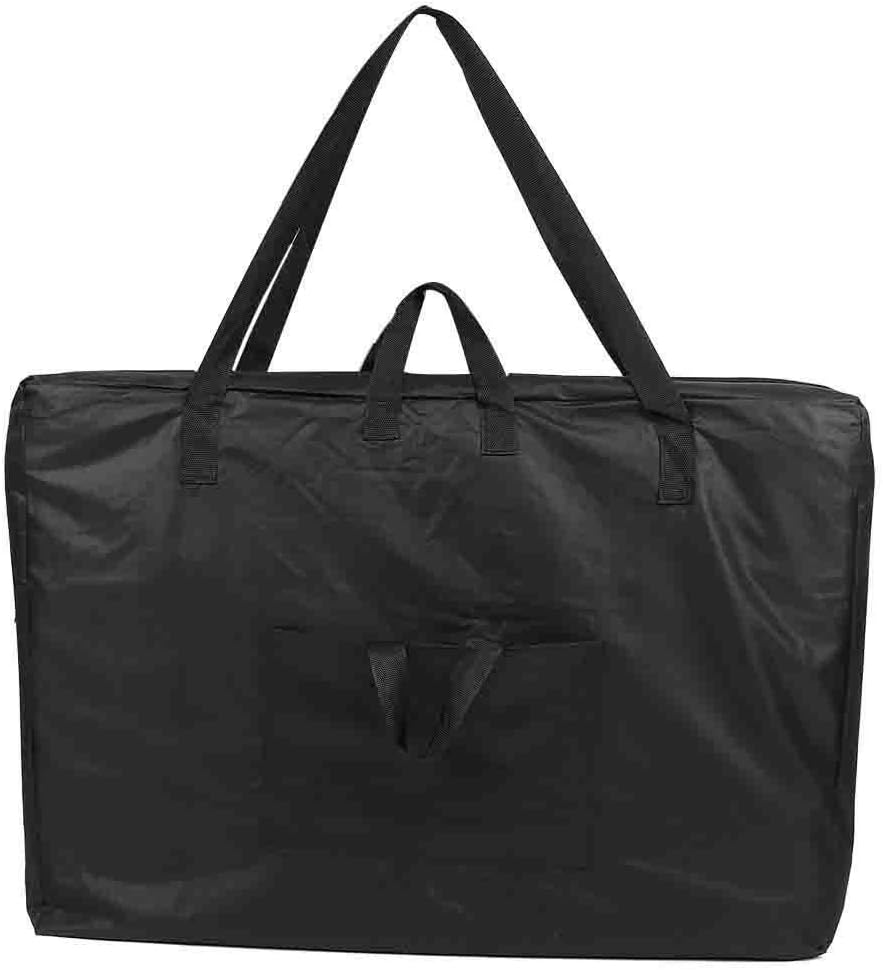 NIMOA Massage Bed Storage Bag, Massage Table Carrying Case, Professional Portable Spa Tables Carrying Bag Shoulder Canvas Space-Saving (Black)