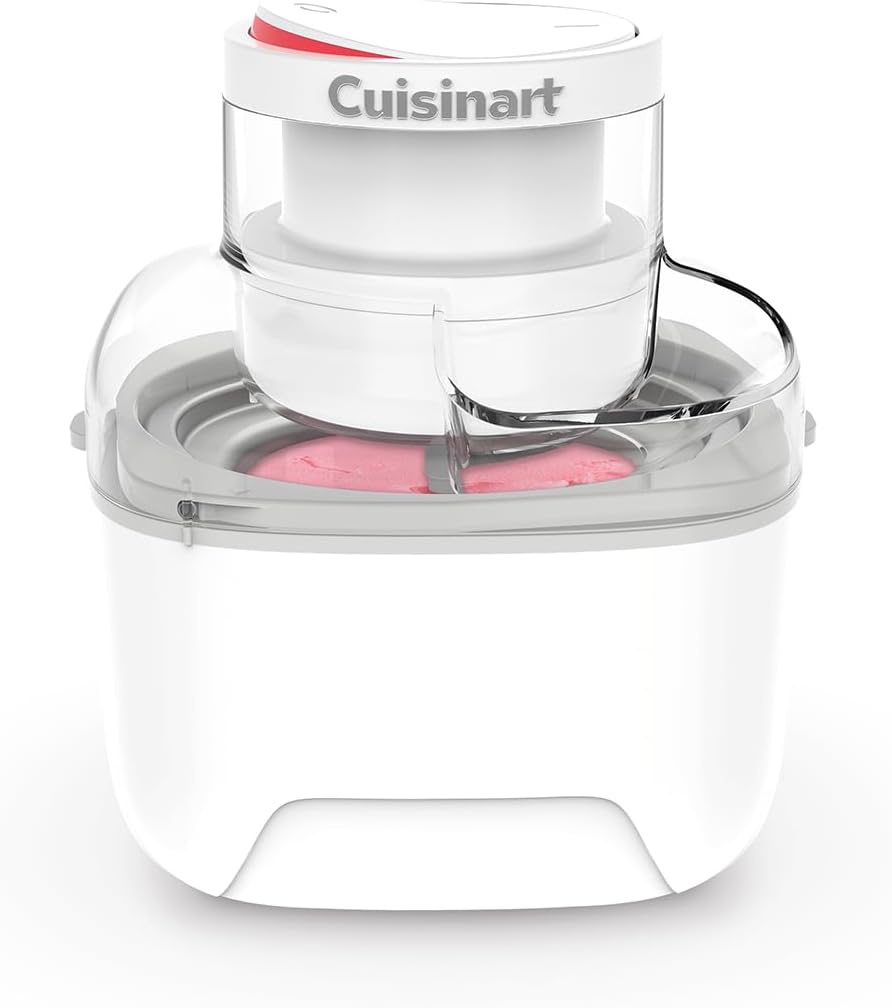Cuisinart Solo Scoops Ice Cream Maker | Homemade Gelato & Ice cream machine in 25 Mins | Sorbet Maker | Frozen Yogurt Maker | Compact, space saving | 475ml churning bowl | ICEM10