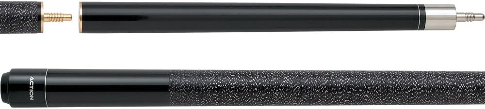 Action ACTBJ56 Black metalic stained birdseye maple Break Jump Pool Cue Stick with 12 pieces of Master Billiard Chalk (20)