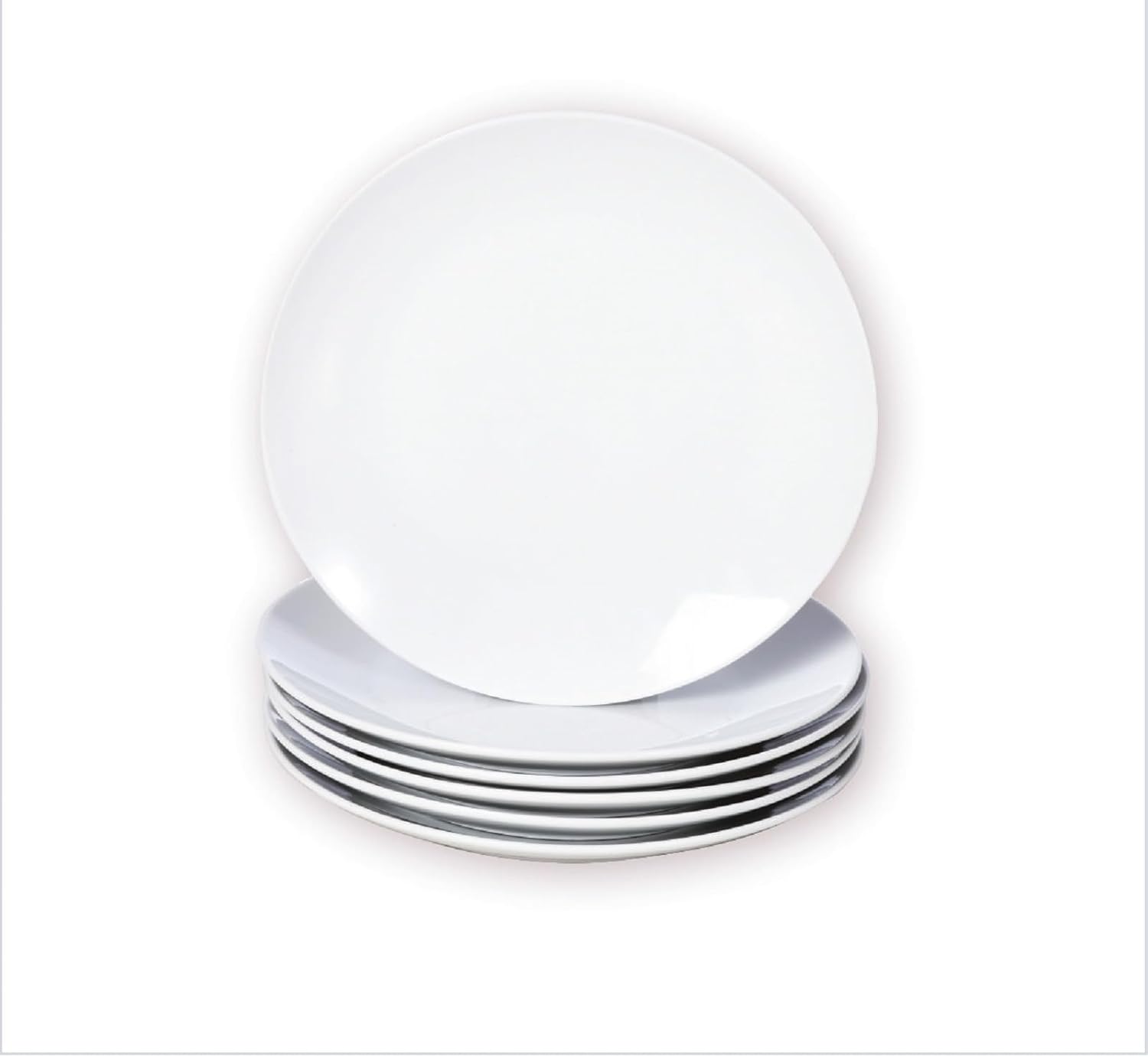 Miicol Ceramic Appetizer Plates Set of 6, White Dessert Plates 8 Inch, Small Dinner Plates, Modern Round Salad Plates, Porcelain Serving Dishes for Snack, Bread, Fruit, Microwave & Dishwasher Safe