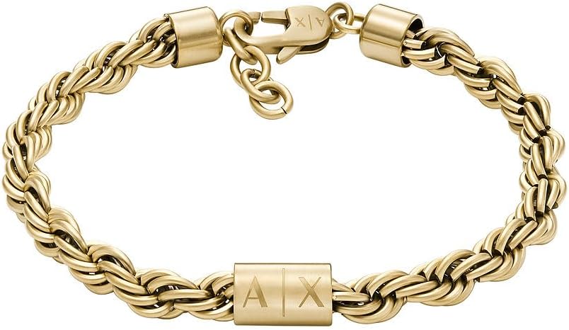 Armani Exchange Men's Stainless Steel with lobster hook closure bracelet