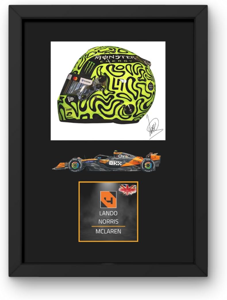 Lando Norris (Car) 2025 Framed Display Gift with Reproduced Digital Signature