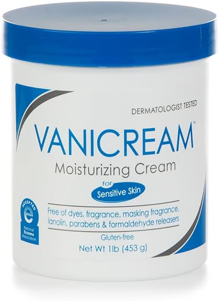 Vanicream Moisturizing Skin Cream for sensitive skin - can be used for eczema, psoriasis, ichthyosis, and itch - dermatologist tested - free of dye, fragrance, and preservatives - 16 oz