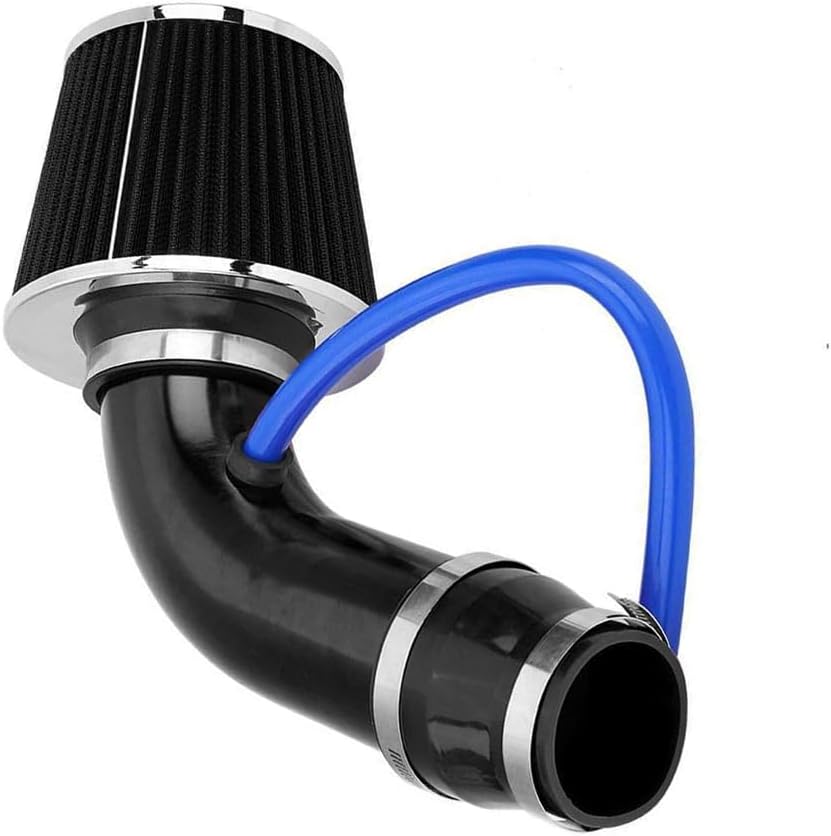 76mm Universal Car Cold Air Intake Filter Induction Kit(Black）