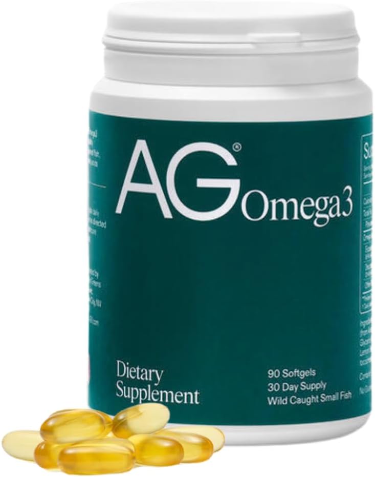 AG1 Omega 3 Fish Oil 2000mg EPA & DHA Supplement from Wild-Caught Fish | Athletic Greens Supplement, Supports Heart, Brain & Joint Health, Keto Friendly, Intermittent Fasting Friendly, 90 Capsules