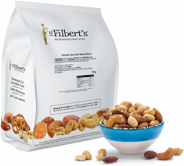 Mr Filbert's Simply Sea Salt Mixed Nuts, 1kg Bag