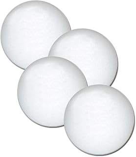 Fat Cat Foosball/Soccer Game Table Soccer Balls: 36 mm Regulation Size Foosballs, Solid White, 4 Pack