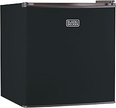 BLACK+DECKER BCRK17B Compact Refrigerator Energy Star Single Door Mini Fridge with Freezer, 1.7 Cubic Feet, Black