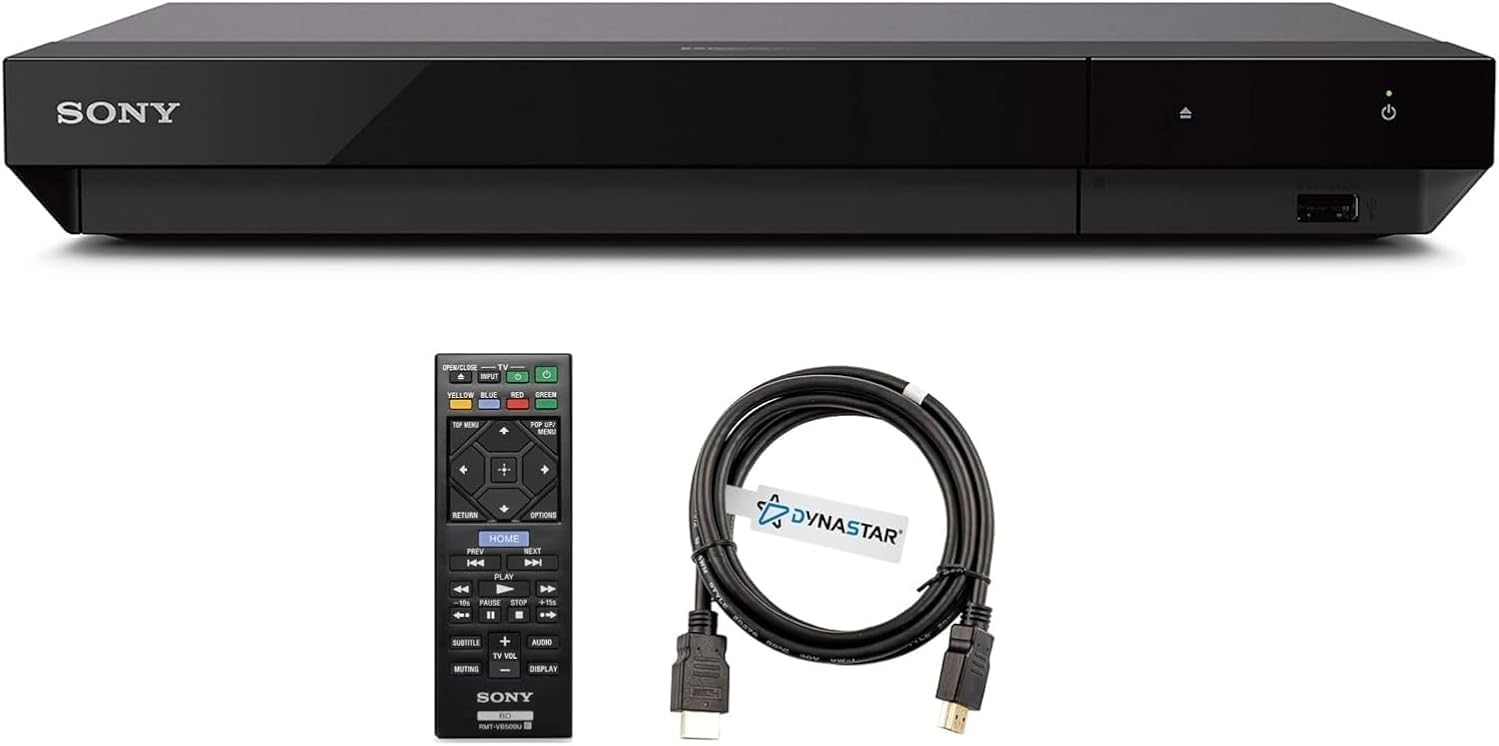 Region Free 4k UHD Blu-ray Player Compatible with Sony UBP-X700 | Multi-Region Code Free | UHD 4K Playback, Blu-ray Zone A, B, C Plus DVD Region 0-8 | Dynastar 6FT HDMI