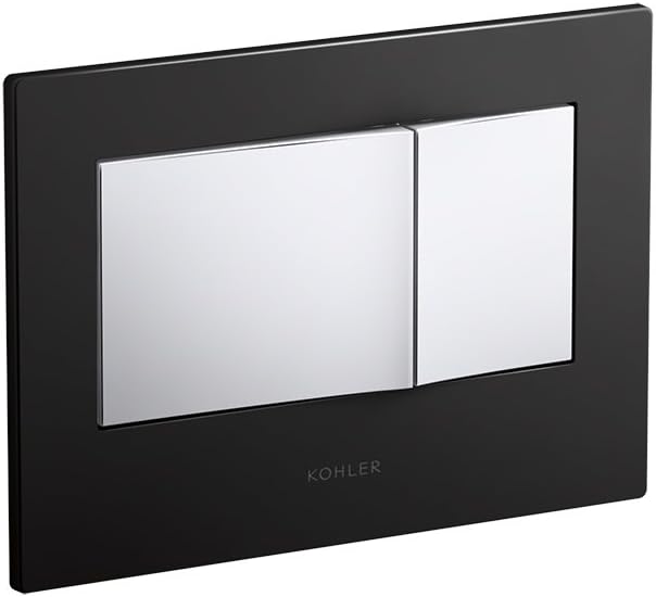 KOHLER 8857-GB1 Face plate, Glossy Black with Polished Chrome Accent