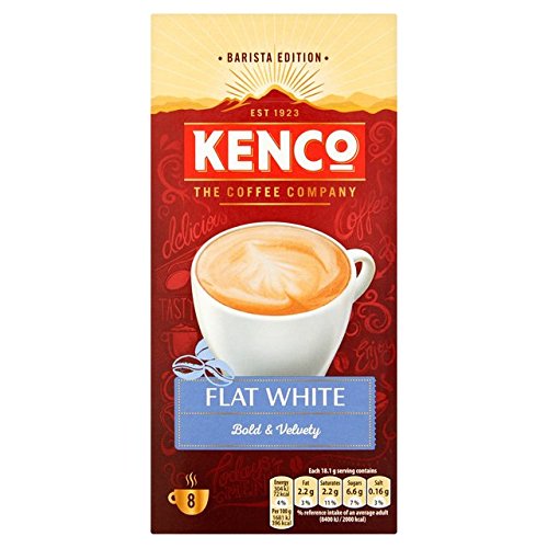 Kenco Flat White Instant Coffee 8 Sachets 144.8g