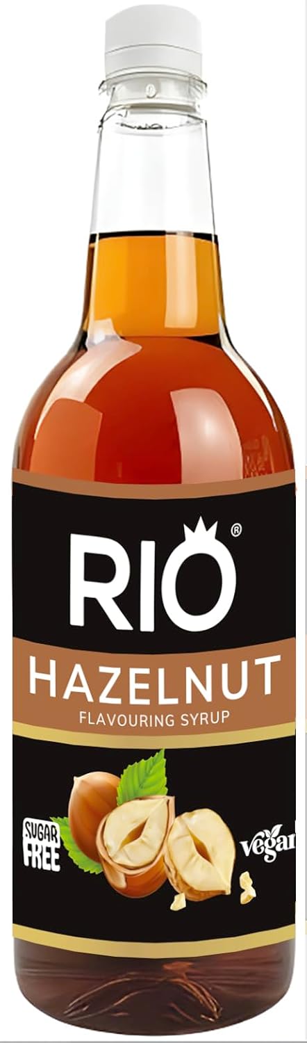 Rio Hazelnut Syrup, Sugar Free, Low Calorie, Ideal for Coffee, Cocktails & Baking (1 Litre)