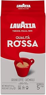 Lavazza Qualita Rossa Ground Coffee Blend, Medium Roast, 8.8 Ounce (Pack of 4) - Package May Vary