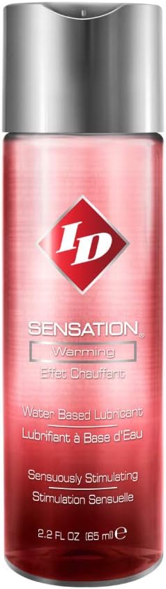 ID Lubricants Sensation Personal Warming, Water based, Bottle, (SNS-02) Red, 2.2 Fl Oz