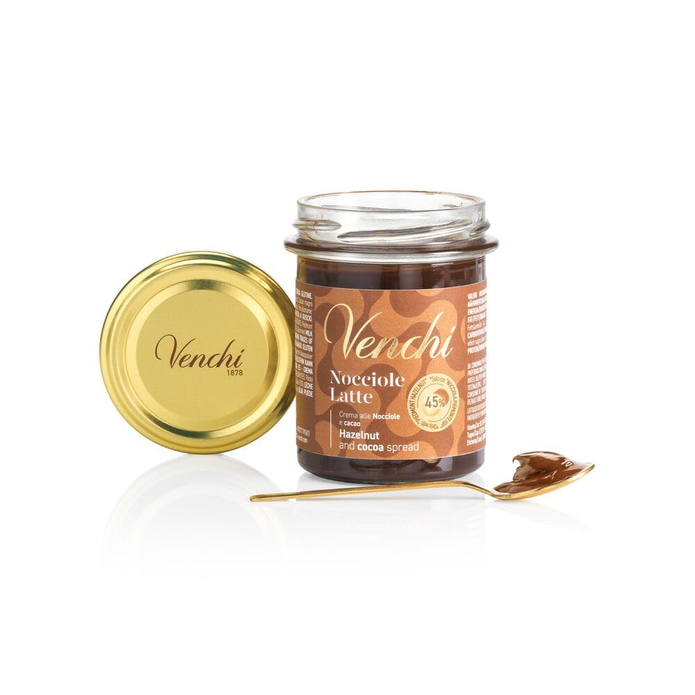 Venchi - Milk Chocolate and Piedmont Hazelnut Spread (45%), 7.05 oz - Gluten Free
