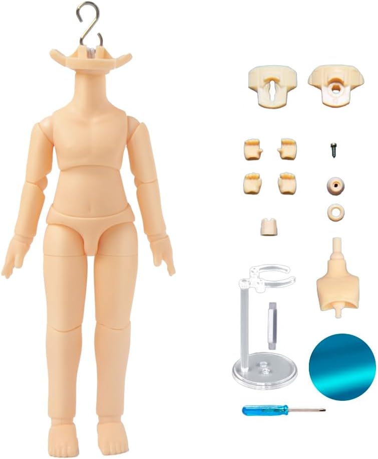 New 4.2 inch/4.6 inch Doll Body 1/12 YMY PVC Body for GSC,STO,1/12 BJD Doll Head Movable Spherical Joint Dolls Action Figure Toys (11.8cm Normal White)