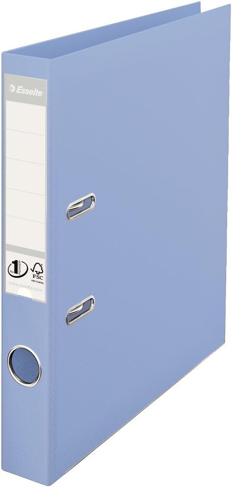 Esselte, Solea, A4, Lever Arch File, 50 mm Spine, 350 Sheets Capacity, PP, Plastic Cover, File Folder, 231041, Solea Blue