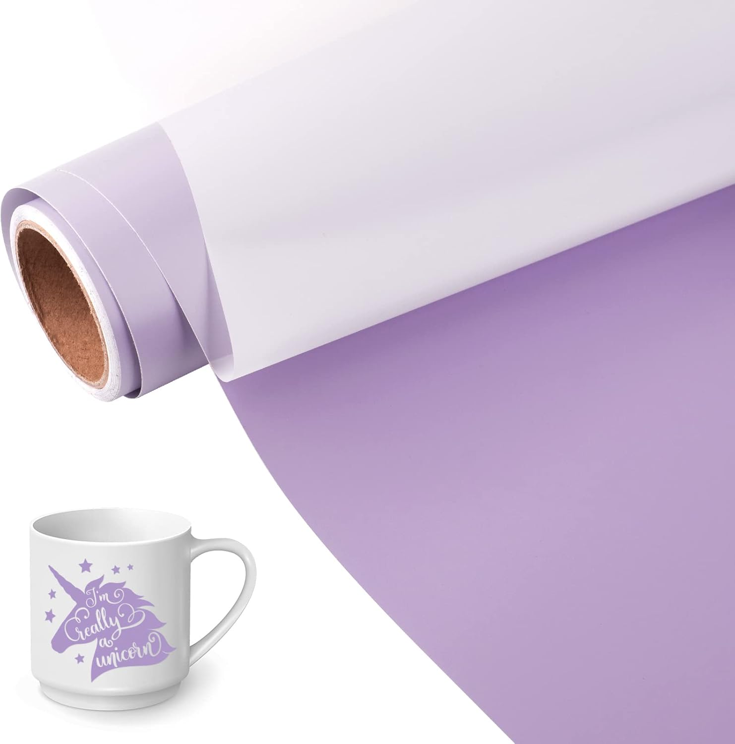 VINYL FROG Matte Lilac Purple Craft Vinyl Roll, 12" x10ft - Waterproof, Scratch-Resistant, Compatible with Most Cutting Machines, for Paper, Metal, Glass & More