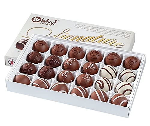 Vegan, Gluten Free, Nut Free | Gourmet Chocolate Truffle Collection (24 Pieces) | Dairy Free, Soy Free, Sesame Free | Allergy Friendly Gifts | No Whey Foods