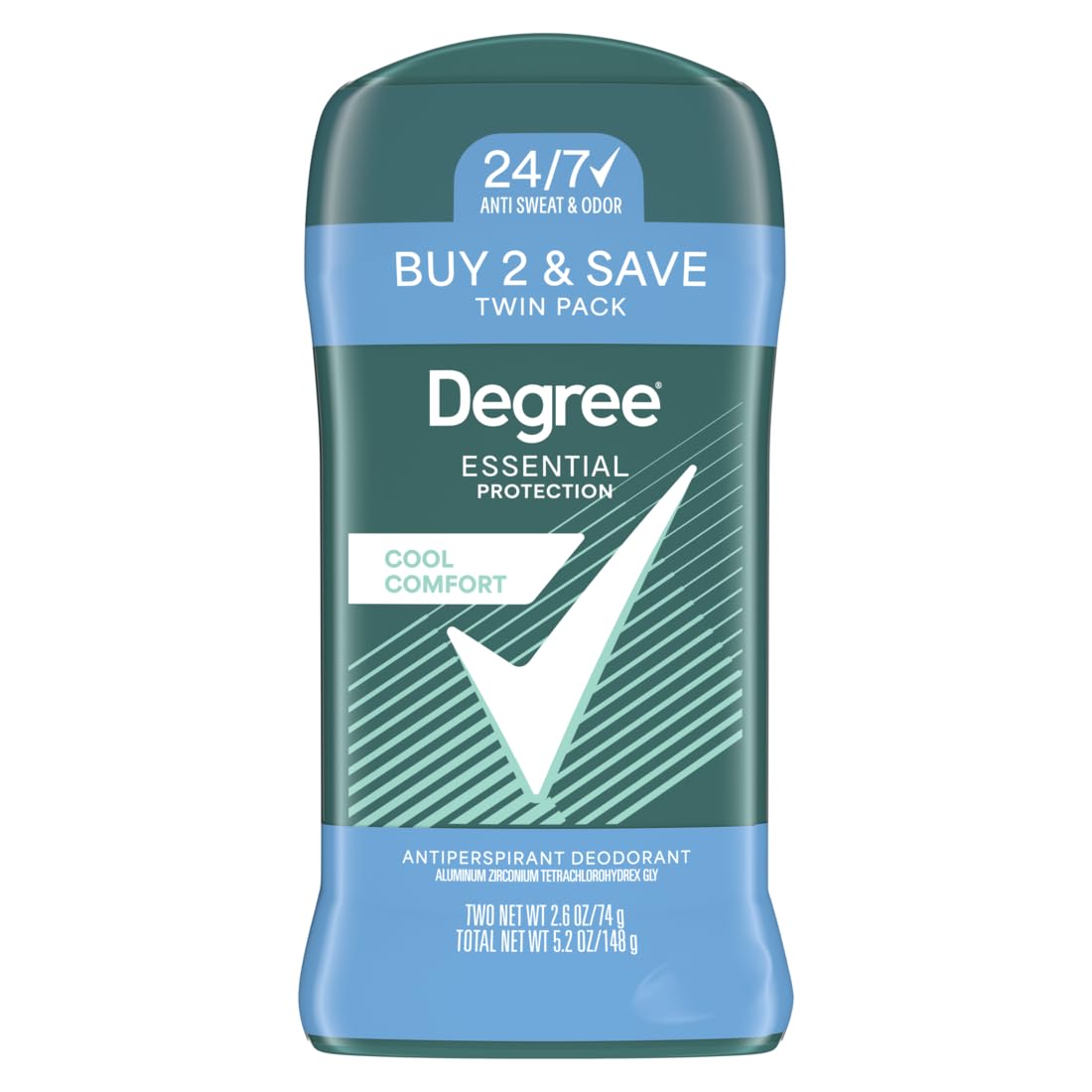 Degree Men Original Antiperspirant Cool Rush Twin Pack Sweat 2 Pack 2.7 oz