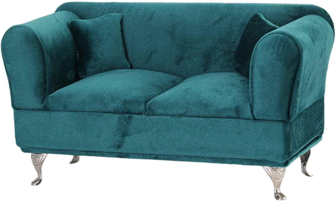 MERIGLARE 1/6 Scale Miniature Dollhouse Accessories, Dollhouse Furniture, Jewelry Box Fashion Mini Jewelry Storage Case for Pendant Necklace, Earrings, Two Person Sofa