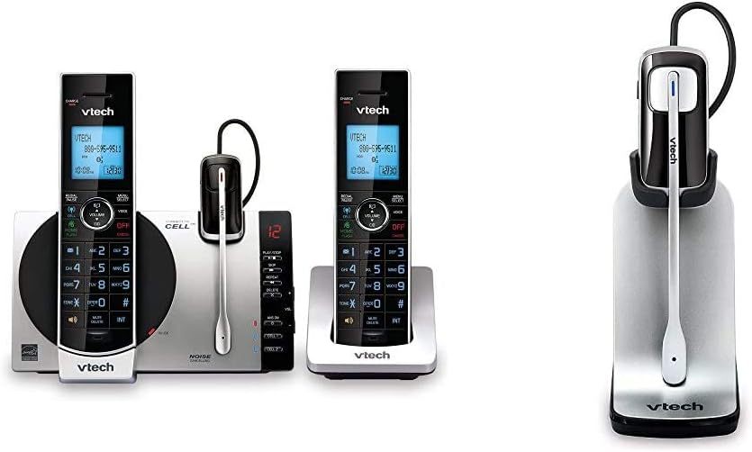 VTech Connect to Cell DS6771-3 DECT 6.0 Cordless Phone Bundle Cordless Headset