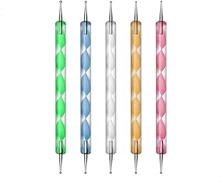 5 pc UV Gel Painting DIY Design Nail Art 2 Way Dotting Pen Tool Nail Art Tip Dot Paint Manicure kit