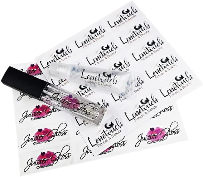 100 Pcs Customized Lip Gloss Tubes Stickers Lip Gloss Tube Labels Customize Personalized Lip Gloss Tubes Waterproof