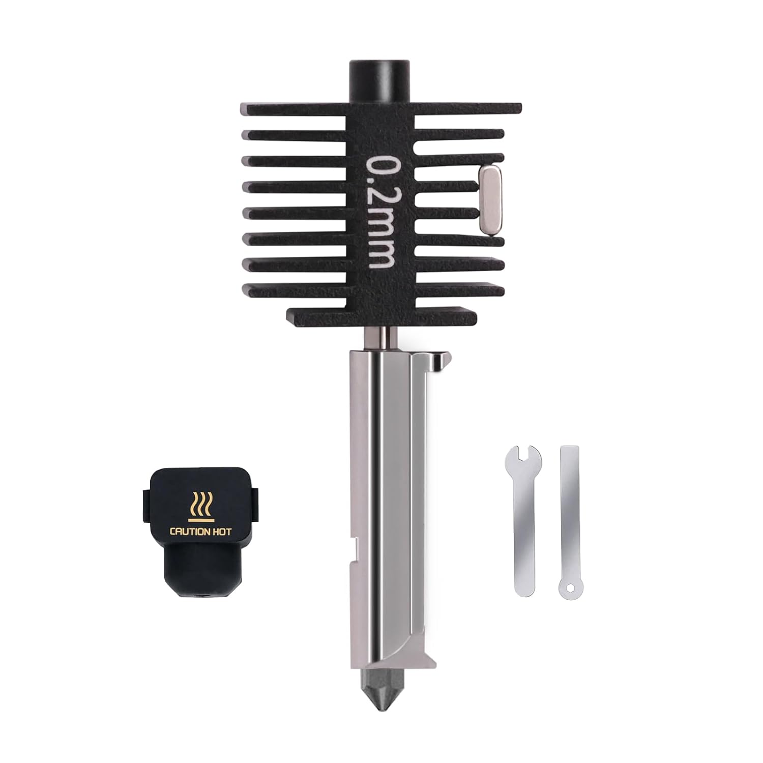 A1 Mini Upgrade Hotend Kit, 3D Printer Print Head Hot End Heating Block Kit with 0.2mm Hardened Steel Nozzle and Silicone socks for Bambu Lab A1/A1 Mini