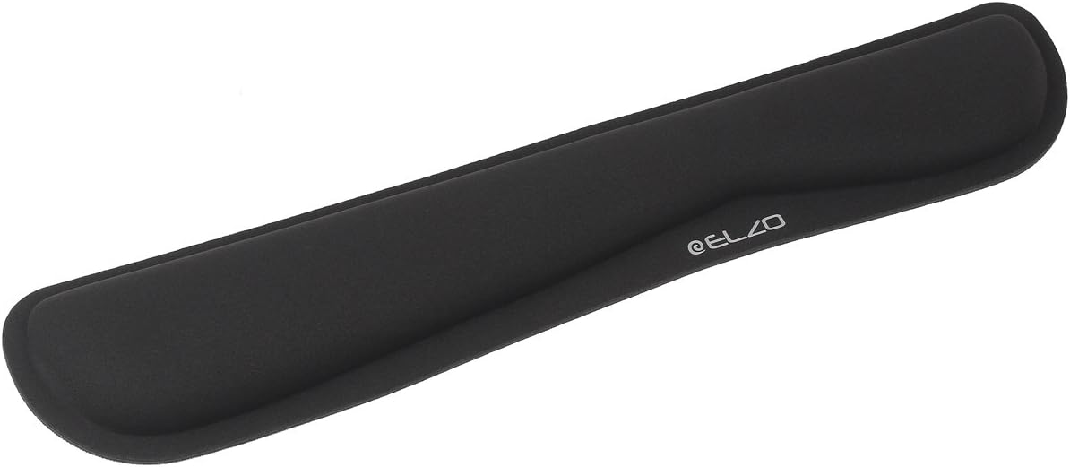 ELZO Keyboard Wrist Rest Pad Support with 65D High-Density Thicken Memory Foam Padding, Ergonomic Design Computer Rest Pad Desk Wrist Pad, Non-Slip Rubber Base Office Laptop