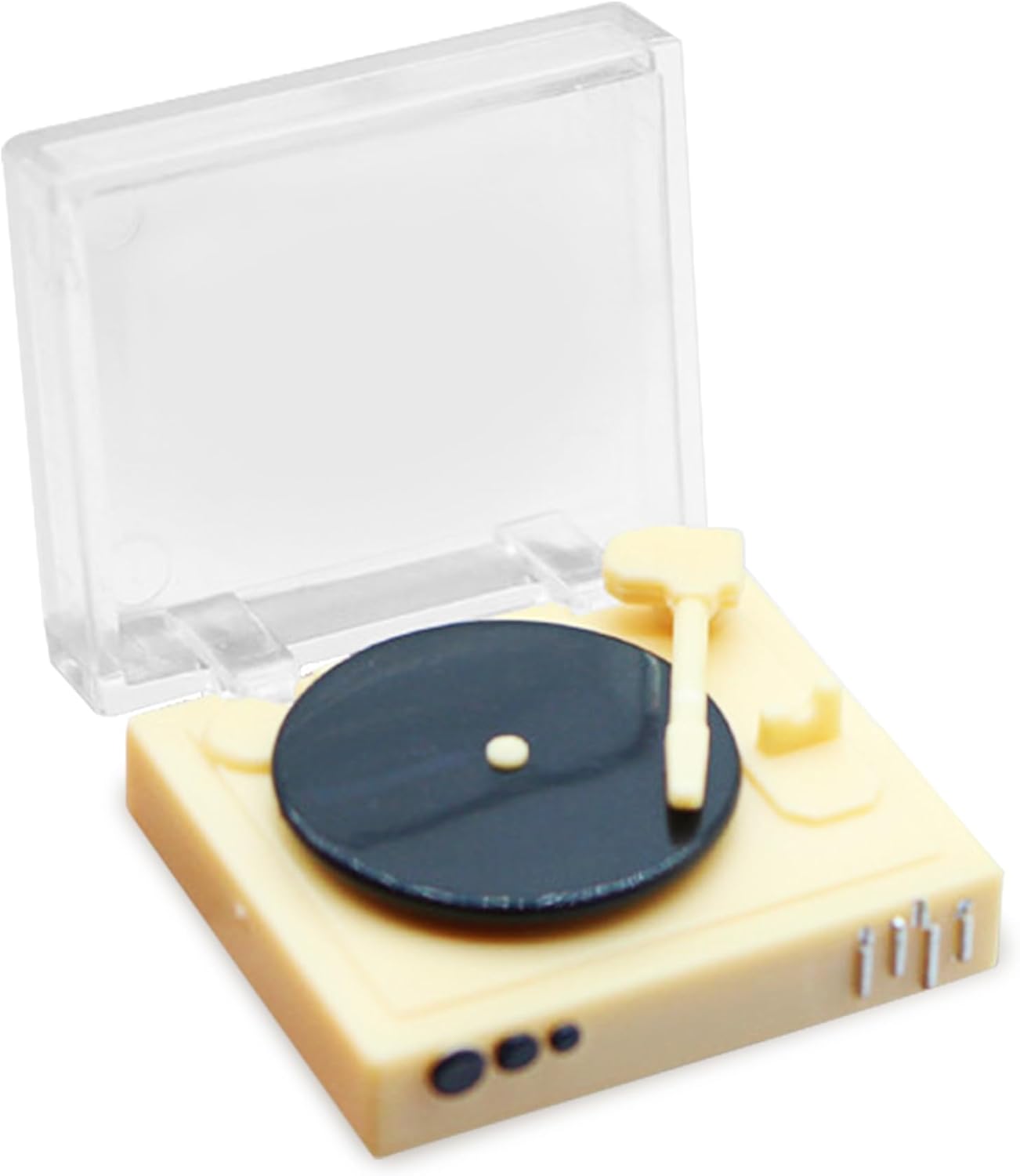 Jorzer Mini Record Player, 1 12 Scale Dollhouse Furniture, Vintage CD Record Player Toy, 1 12 Scale Dollhouse Accessories Decor.