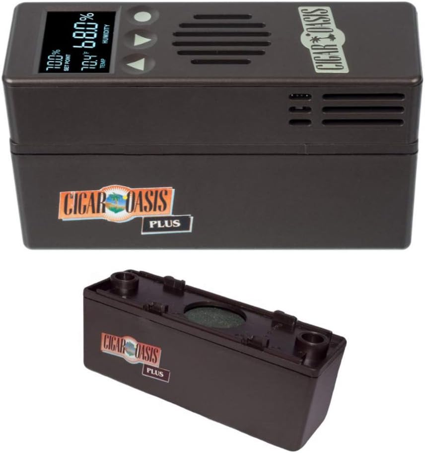 Cigar Oasis Plus 3.0 Electronic Cigar Humidifier with Refill Cartridge Bundle