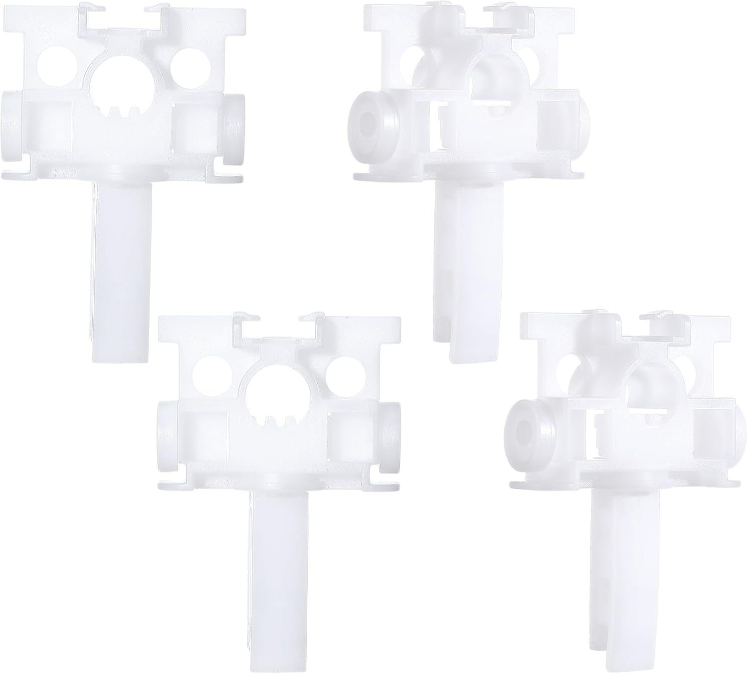 PEOVLVN 4 Pcs Vertical Blinds Replacement Parts - Repair Kit with Stem and Gear - White Blind Stems - Curtain Accessories