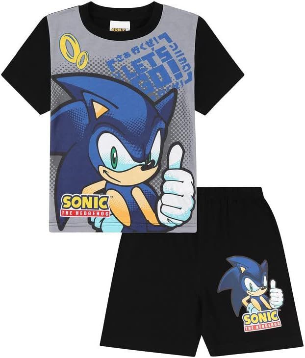 Sonic The Hedgehog Boys Let's Go Short Pyjama Set