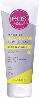 eos Shea Better Body Cream - Vanilla Cashmere Natural Body Lotion and Skin Care 24 Hour Hydration with Shea Butter & Oil 8 oz 1 Pack