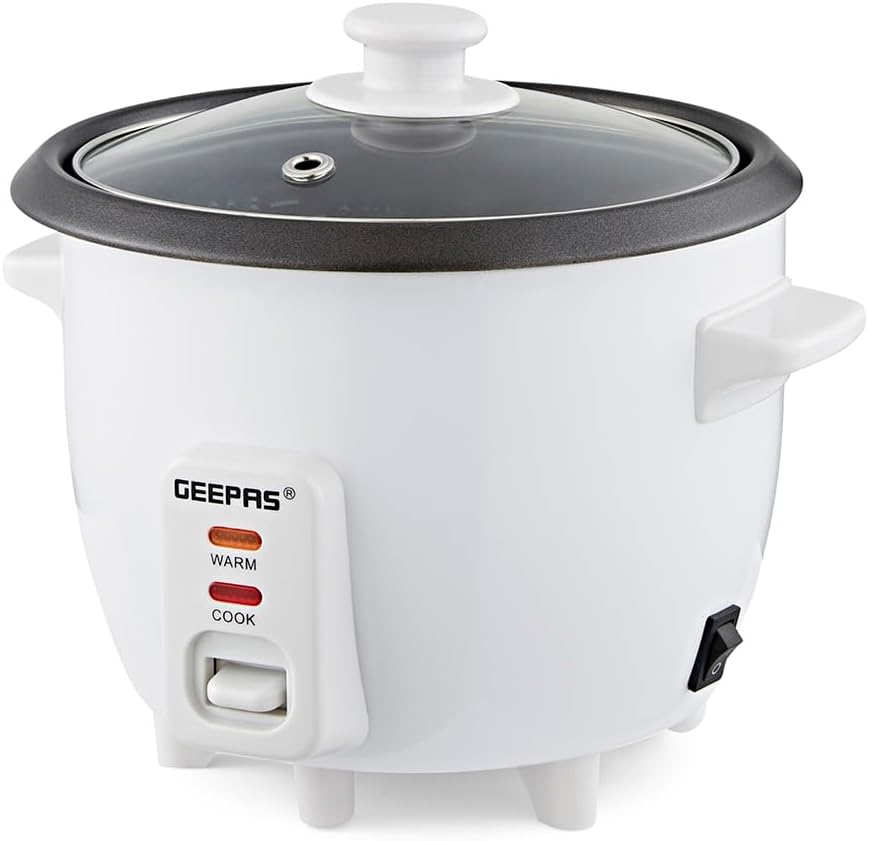 GEEPAS Electric Rice Cooker 0.6L Keep Warm Function Auto Cooking 300W