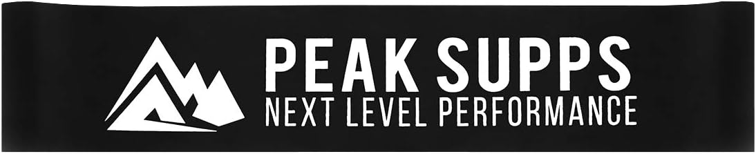 Resistance Loop Band Heavy Strength (Black) - Skin Friendly - Peak Supps - 25cm Looped